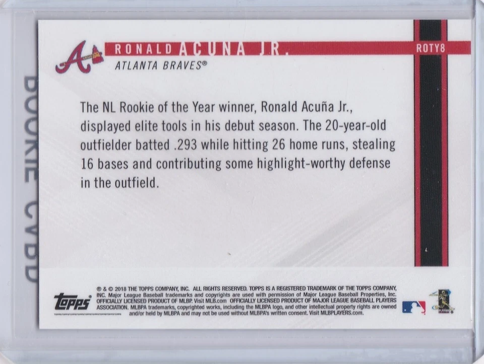 RONALD ACUNA JR. ROOKIE CARD 2018 Topps On Demand RARE MLB $$ RC Atlanta Braves! - Image 2 of 2