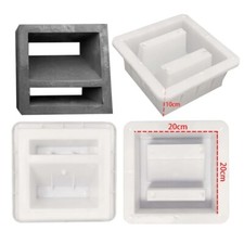 Molde de plástico de ladrillo hueco de hormigón bloque prefabricado decorativo de cemento hágalo usted mismo 1 x molde