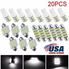 20PCS LED Interior Lights Bulbs Kit Car Trunk Dome License Plate Lamps T10 31 mm