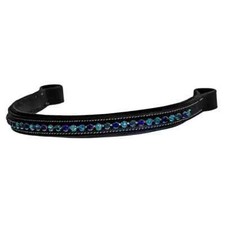Designer Crystal With Padding Horse Leather Browband For Bridle.