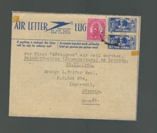 A-1251**SOUTH AFRICA 1945 UP-RATED STATIONARY COVER **FIRST SPRINGBOK SERVICE