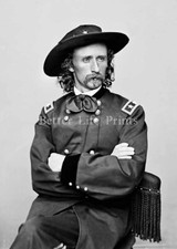 New 5 x 7 Photo of George Custer - Black & White