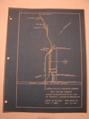 LVRR - Mill Hollow Branch Tracks Used By Delaware Lackawanna & Western RR 1939