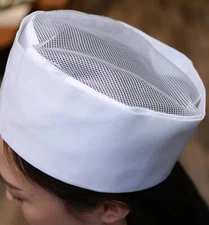 AfinderJP Japanese SUSHI Chef's Uniform Hat Blanche White Mesh Cap From Japan