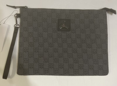 NIKE AIR JORDAN MONOGRAM POUCH DK SMOKE GREY [MM0897-G9Q] 0.69L 