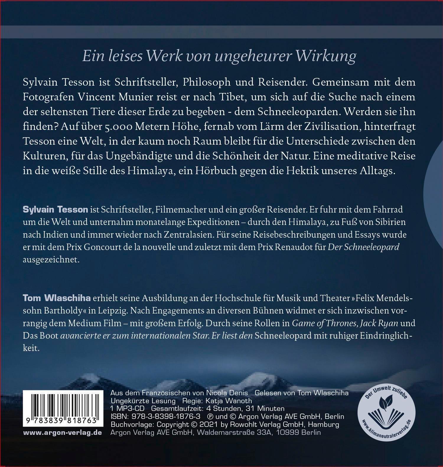 Thumbnail - Der Schneeleopard | Sylvain Tesson | Mp3 | 271 Min. | Deutsch | 2021