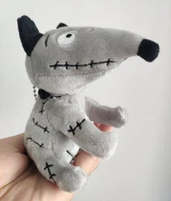 Disney Rare Tim Burton Frankenweenie Plush Sparky Dog Toy key chains 18cm