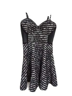 Womens 2B bebe Cute Black and White Dress Lace Floral Size XS Club | eBay