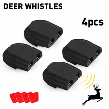 4PCS Black Ultrasonic Car Deer Alert Whistle Warning Animal Repeller Auto Safety