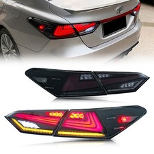 Smoked Led Tail Lights For 2018-2024 Toyota Camry Sedan Lesexle Rear Lamps New