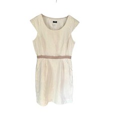 J. Crew 100% Linen Sheath Dress, Beige & Tan, Women's Size 2