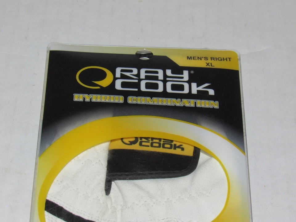 NUEVO Guante de Golf Ray Cook Híbrido Combinación Cuero Spandex Blanco Para Hombre Derecho XL Foto 2 de 4