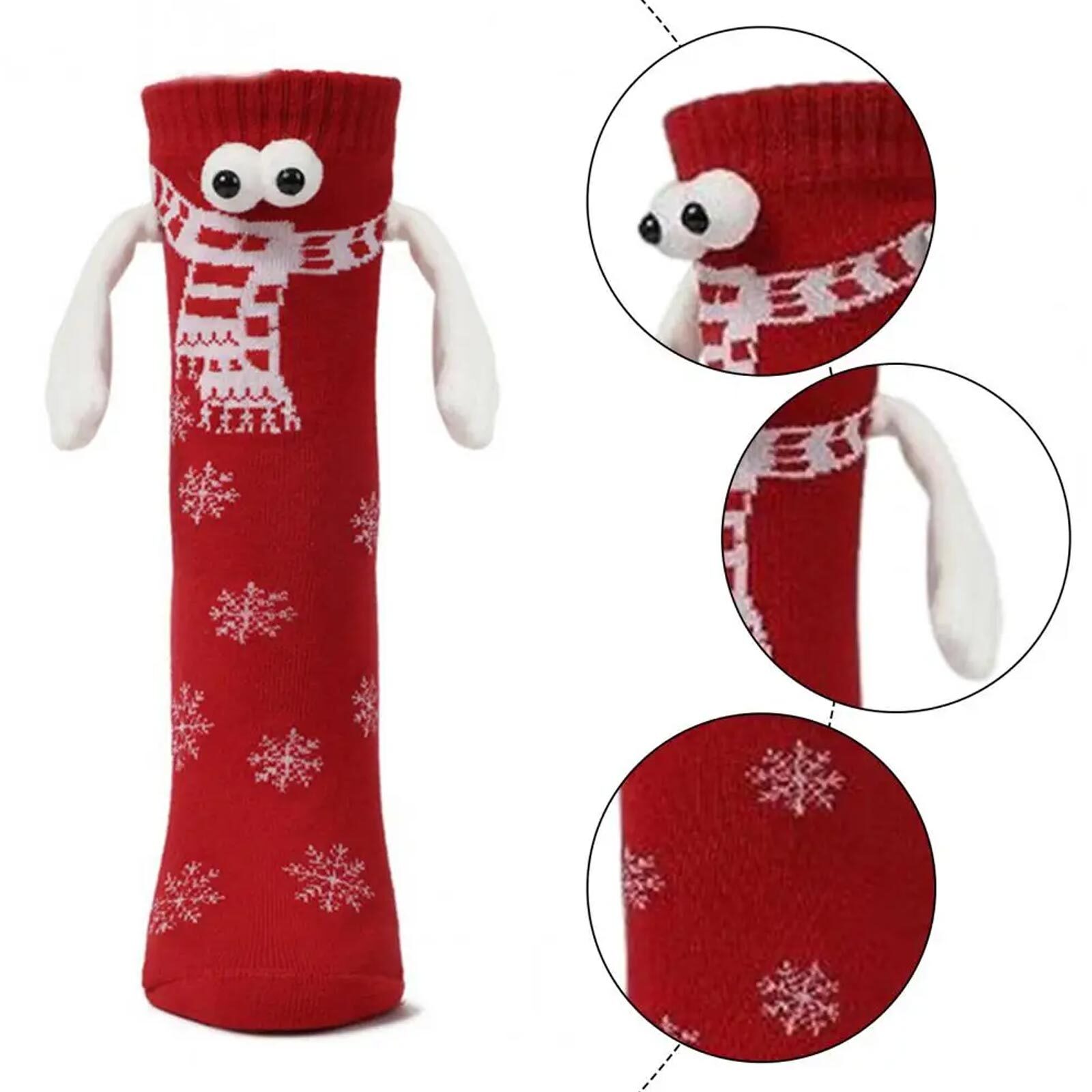 Funny Christmas Socks Suction 3D Doll Couple Sock Holding