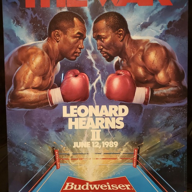 "The War" Sugar Ray leonard VS Thomas Hearns II June 12th 1989 Fight Poster eBay