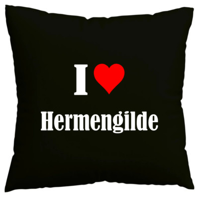 Kissenbezug I Love Hermengilde Ich liebe Hermengilde Schwarz 103503