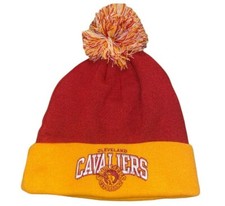 Cleveland Cavaliers Mitchell Ness Two Tone Cuffed Ball Top Beanie Hat