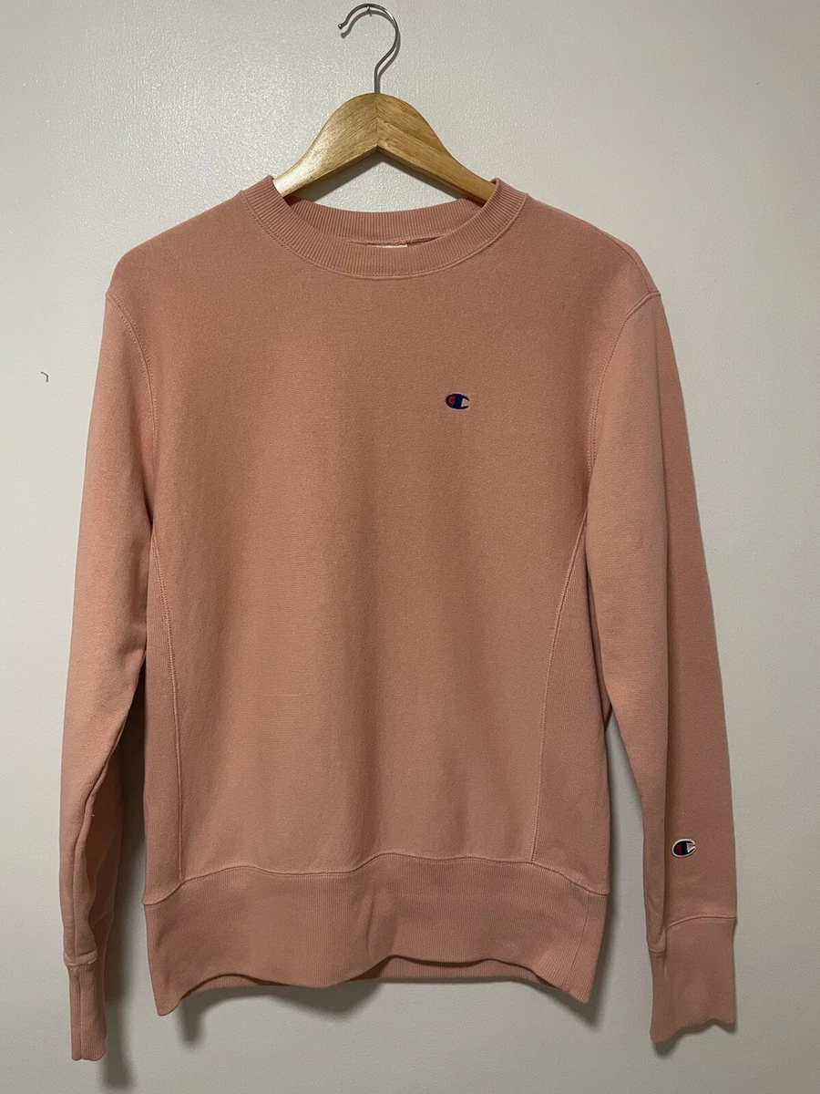 Champion Reverse Weave Crewneck Sweatshirt Small Men Light Pink Pullover Jersey