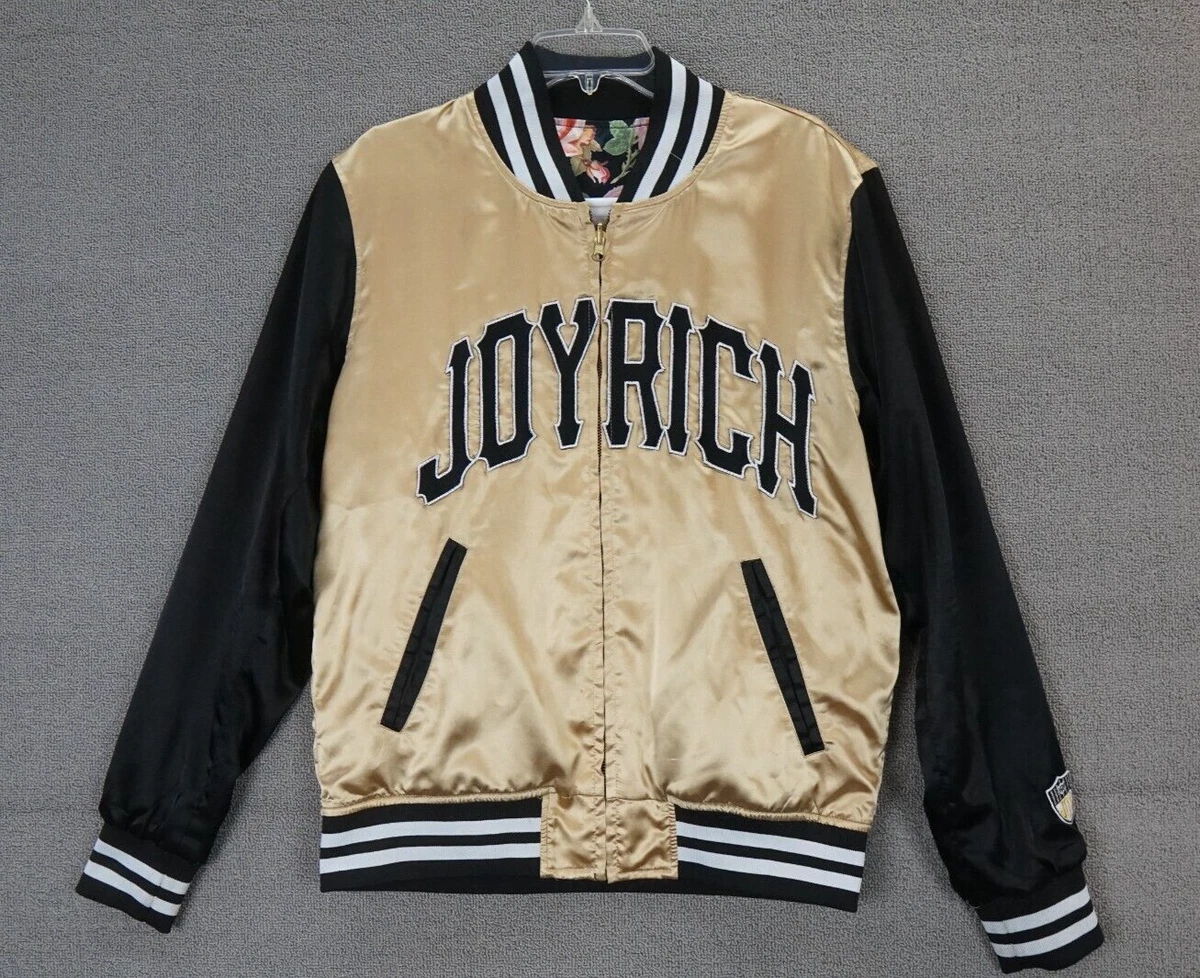 Joyrich Unisex Reversible Jacket Floral Gold Satin L