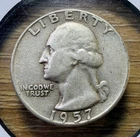 1957-D Washington Quarter - Actual Coin Shown - Free Shipping & Tracking INV#718