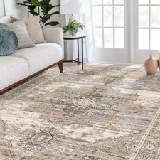Washable 5x7 Area Rugs - Large Rugs for Living Room Stain Resistant Carpet Vi...