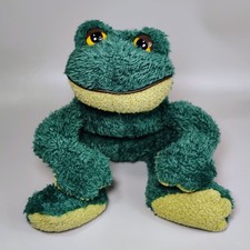 Russ FLEEGLE Frog Plush Stuffed Animal Heartcraft Collection Green 14  Vtg Green