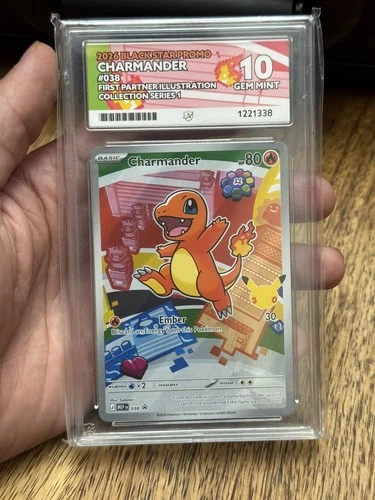Pokemon Graded Card Charmander sub 10 ACE 10 Gem Mint First Partner Illustration