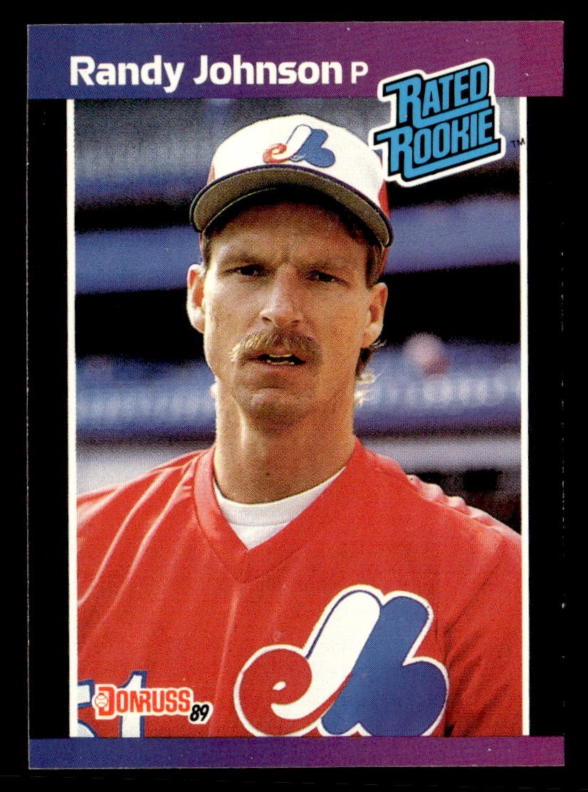 Randy Johnson 1989 Donruss Rated Rookie Card #42 Montreal Expos