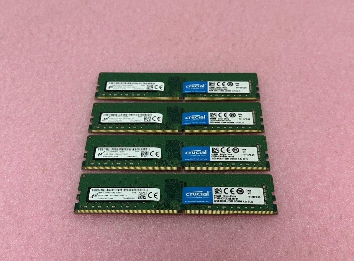 25+ Micron DDR4 SDRAM 32 GB Total Capacity Memory (RAM) for sale