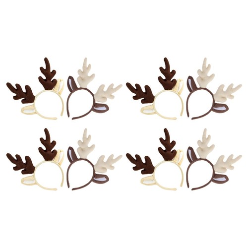 Lot De 2 Serre-Tête Renne Noël – Bandeau Bois De Cerf Coton – Accessoire Déguisement Enfant Adulte – Carnaval Hiver