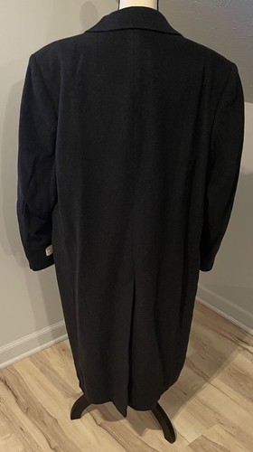 Manteau homme vintage laine cachemire towne taille 46R gris anthracite Yougoslavie - Photo 3/9