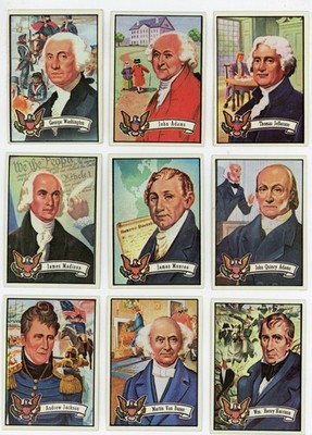 1972 Topps US PRESIDENTS COMPLETE 43 Card Set EX-EX+ CONDITION!