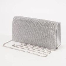 Women's Glitter Clutch Evening Bag Wedding Party Prom Bridal Shoulder Purse.