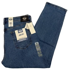 Dockers Mens Denim Jean Cut Straight Stretch Pants 36X30 Blue Jeans
