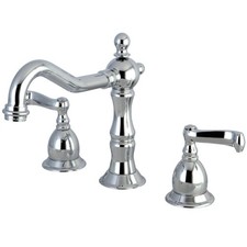 Kingston Brass KS197.FL Heritage 1.2 GPM Widespread Bathroom - Chrome