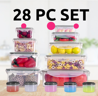 MTR 28 PIECE SET BPA-Free Food Storage Set Stackable Leakproof Microwave Safe