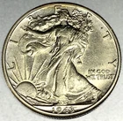 1943 D Walking Liberty Silver Half Dollar- AU Condition - FREE SHIPPING - 1965