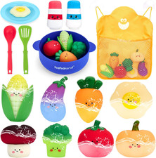 Bath Toys for Kids Ages 1-3, Color-Changing Pretend Cooking Set 15PCS Pretend
