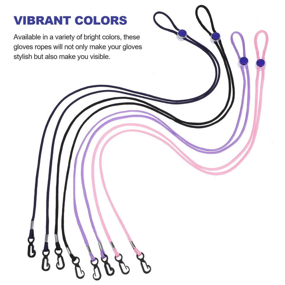  4 Pcs Glove Lanyards Adjustable Strings for Gloves Adults Mitten Leash - Image 4 of 4