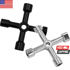 2 Pack 4-Way Sillcock Key Wrench Multifunctional Water Utility Key for Water New