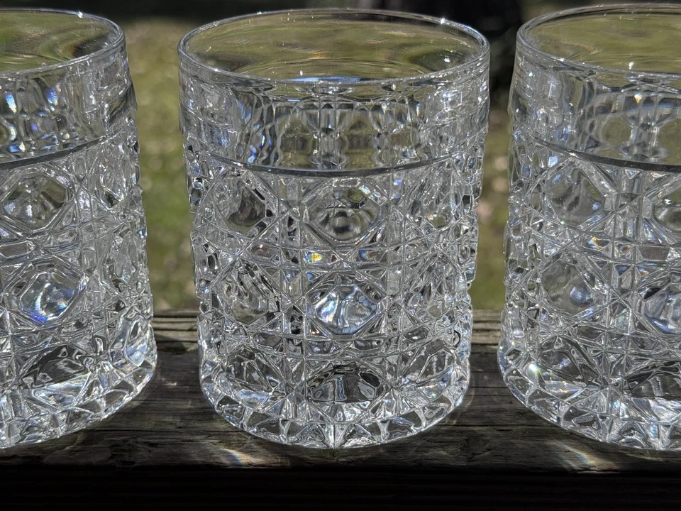 UNO RARO DIFÍCIL DE ENCONTRAR Baccarat Cristal Pesado Diamantes Whisky Rocks Vidrio Foto 4 de 4