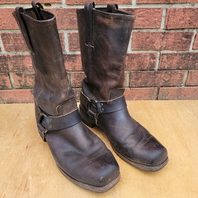 Men\'s Frye Pull On Engineering Boots Motorcycle Shoe Size 11 Brown Suede Harness Frye Biker Suede Boots for Men for Sale | Shop New & Used  main image 4