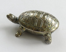 VINTAGE SCHATULLE PILLENDOSE KLAPPDOSE SCHILDKR&Ouml;TE  SAMMELOBJEKT 70/80er