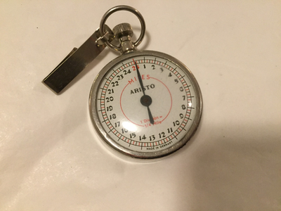 Podomètre Ancien Aristo Made In Germany – Compteur De Distance 1/4 Mile, Avec Clip Et Boîte D'origine