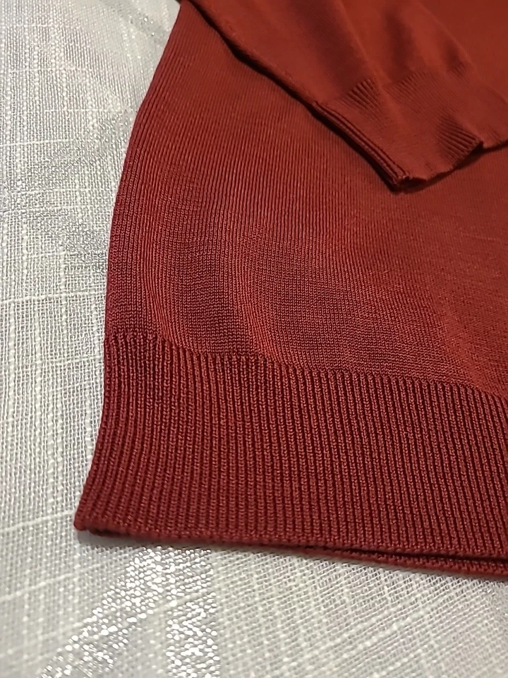 Cezani Shirt Mens Size XXL Silk Blend Mock Neck Fall Winter Classic - Image 4 of 4