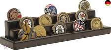 Coin Holder Münzhalter aus Massivholz ? Display Ständer für 15-18 Münzen, 4-R