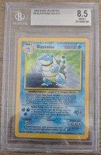 BGS 8.5 Pokemon Blastoise Base Set Unlimited 2/102 Holo Unlimited Rare NM-MT+