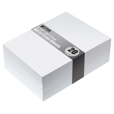White EVA Foam Sheets, 20 Pack, 6mm Extra Thick, 9 x 12 Inch, White Color, for A