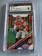 Patrick Mahomes PSA 9 2020 Panini Mosaic Will To Win Green Football
