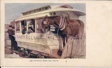 Denver CO Horse Riding Trolley, Tram, Cherrelyn Horse Car , pre 1907 Street Car