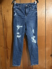 American Eagle Size 10 Distressed Next Level Stretch High Rise Skinny Jeans